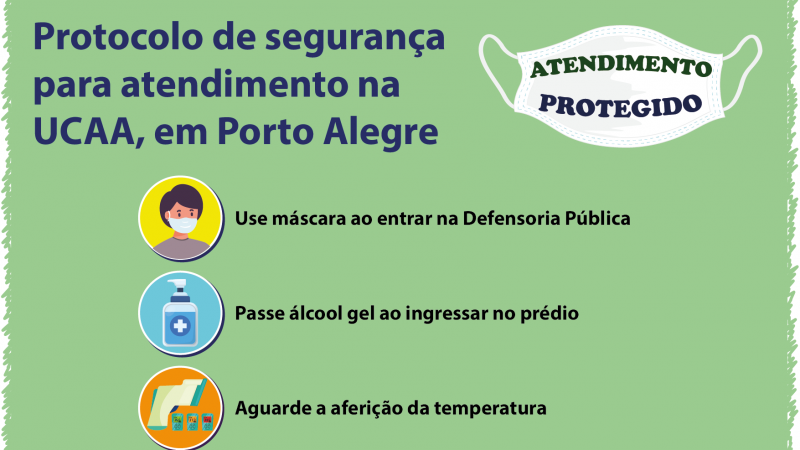 Protocolo de segurança para o atendimento na UCAA, em Porto Alegre