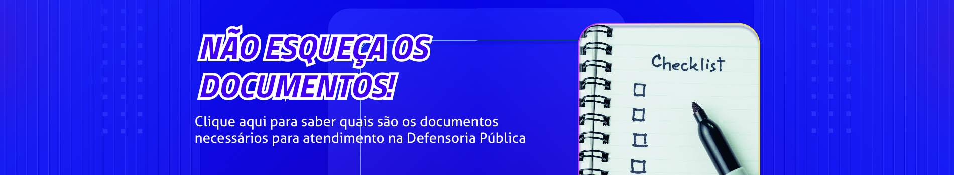 Clique para ver a lista de documentos para atendimento