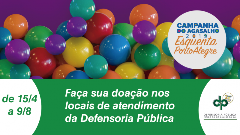 Defensoria Pública adere à Campanha do Agasalho 2019, de Porto Alegre