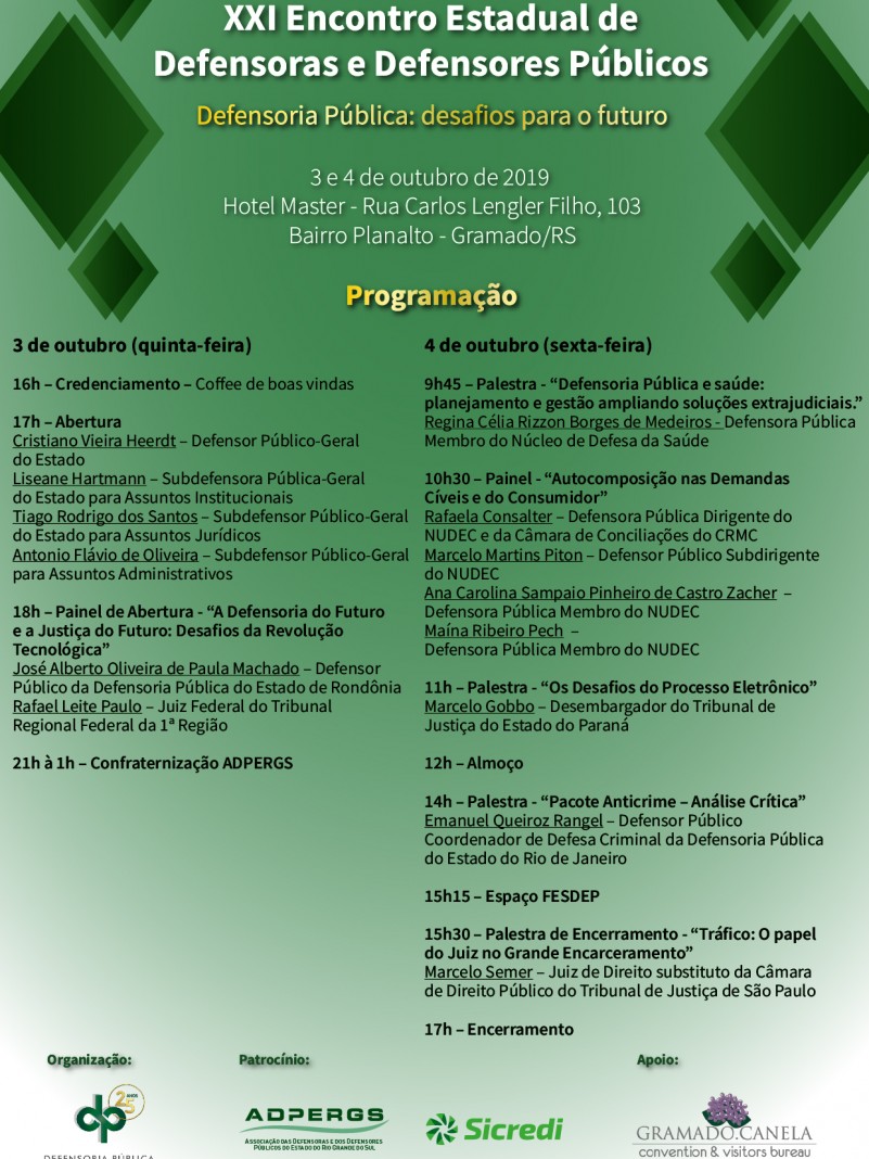 programação XXI Encontro 05