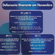 Porto Alegre e Cruz Alta recebem mutirões da Defensoria Itinerante em novembro