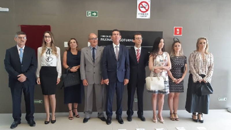 Defensora pública prestigia inauguração do novo Foro de Faxinal do Soturno