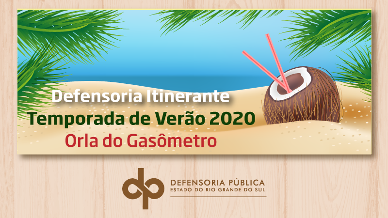 Orla do Gasômetro receberá o projeto Defensoria Itinerante – Temporada de Verão 2020