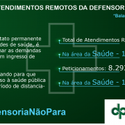 Pedidos relacionados à área da saúde têm prevalecido nos atendimentos remotos da Defensoria Pública