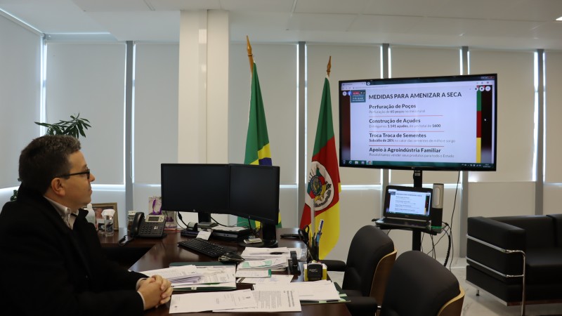 Defensor Público-Geral acompanha “Tá na Mesa” da Federasul com Secretário Estadual da Agricultura