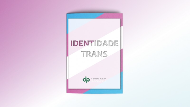 Ilustração com a capa da cartilha Identidade Trans