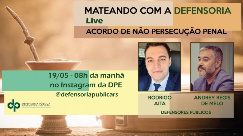 A transmissão será pelo Instagram @defensoriapublicars