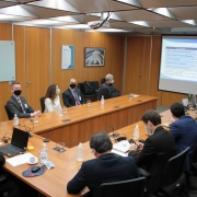 O encontro ocorreu na sede da empresa, em Florianópolis.