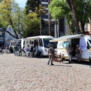 A atividade ocorreu no Largo Glênio Peres, no centro de Porto Alegre, das 10h às 15h.