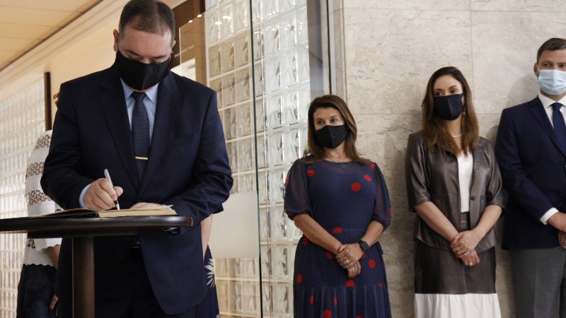 Giovanni Conti tomando posse como corregedor-geral da Justiça