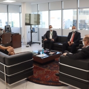 DPE/RS recebe a visita institucional do conselheiro do TCE/RS, Cezar Miola