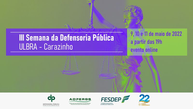 A III Semana ocorrerá nos dias 9, 10 e 11 de maio em formato online.