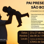 Os atendimentos ocorrem entre os dias 23 e 27 de maio nos CRAS de São Borja. 