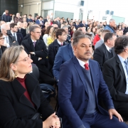 A defensora pública-geral do estado, em exercício, Rafaela Consalter, participou da cerimônia de inauguração