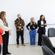 A visita foi coordenada pela diretora-geral do NUGESP, Rita Leonardi, e pelo diretor executivo, Tiago Dal Pizzol