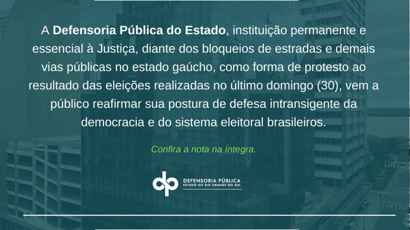 A fraternidade e a paz social devem ser estimuladas, com absoluto respeito pelo resultado das eleições presidenciais