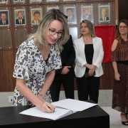 O ato foi realizado durante o lançamento da campanha “Filho Não é Visita”