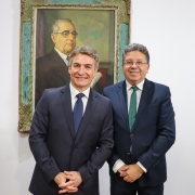 Deputado estadual Vilmar Zanchin e Defensor Público-Geral Antônio Flávio de Oliveira