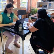 Mutirão da Defensoria no bairro Ponta Grossa, em Porto Alegre