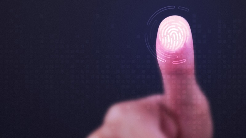 leitor de impressao digital em tela transparente