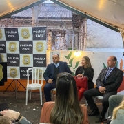  As defensoras públicas Aline Palermo Guimarães e Mariana Fenalti Salla acompanharam a posse na DPCI