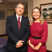 Subdefensora pública-geral, Melissa Torres da Silveira, e desembargador Ricardo Teixeira do Valle Pereira