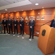 Em sua fala, Dornelles lembrou sua trajetória dentro da instituição e também mencionou a atuação conjunta com a Defensoria Pública. 