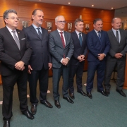 O defensor público-geral, Antonio Flávio de Oliveira, prestigiou o ato de descerramento da foto de Marcelo Dornelles