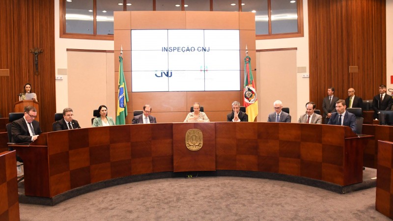 Foto da cerimônia de recepção aos integrantes do Conselho Nacional de Justiça