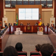 Autoridades no plenário Ministro Pedro Soares Muñoz