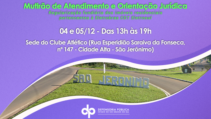 Os defensores e servidores da DPE realizarão os atendimentos e cadastramentos das 90 famílias residentes do local. 