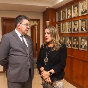 Defensor público-geral, Antonio Flávio de Oliveira, e procuradora do Município de Porto Alegre, Cristiane Nery