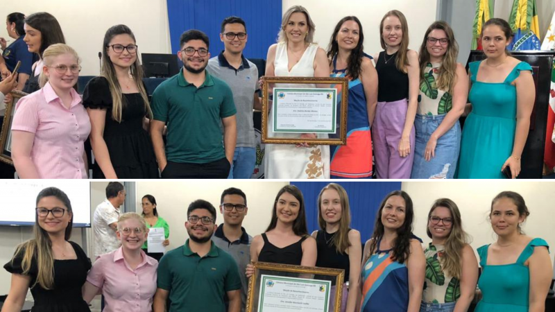 Andréia e Jeniffer receberam Moção de Reconhecimento pelo excelente trabalho realizado no município em prol dos vulneráveis.