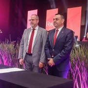 Desembargador Cláudio Martinewsk e juiz de Direito, Cristiano Vilhalba Flores, novo presidente da Ajuris