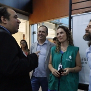 Foto da defensora pública durante a solenidade.