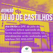 Os assistidos devem entrar em contato pelo telefone (51) 3225-0777