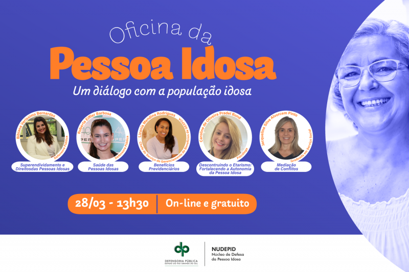 Arte divulgando o evento e suas palestrantes.