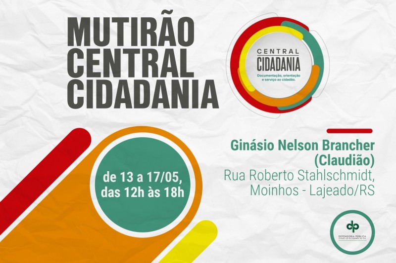 Arte de divulgação, informando as datas e local onde acontecerá o evento.