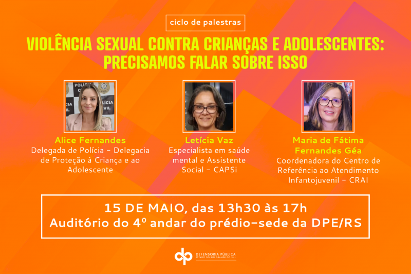 Na arte, vemos a divulgação dos horários e local do evento.