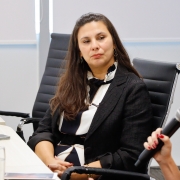 Dirigente do NUDECA, defensora Paula Simões.