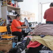Uma escola municipal de Mostardas serviu de ponto de coleta de donativos