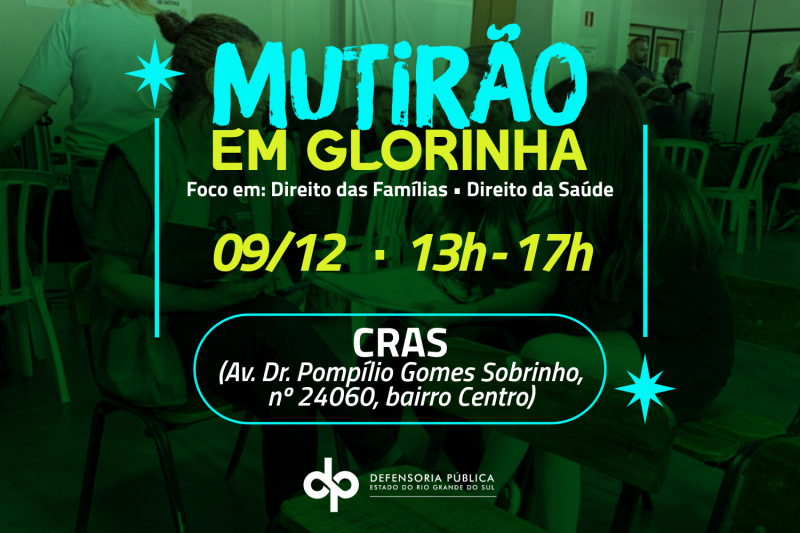 mutir&atilde;o glorinha mat&eacute;ria